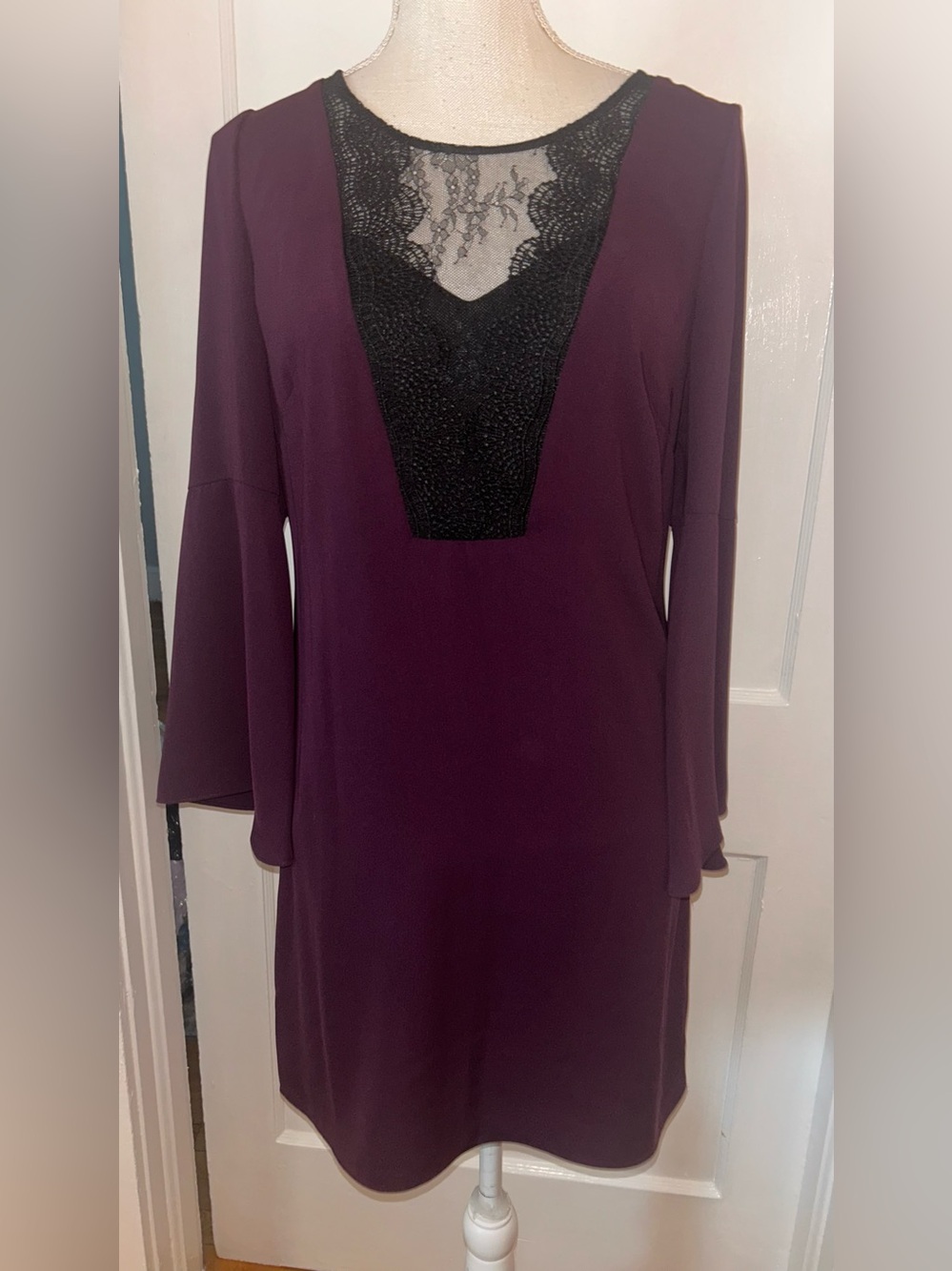 Women's Plum Lace-insert Shift Dress size small NWT by LeGali